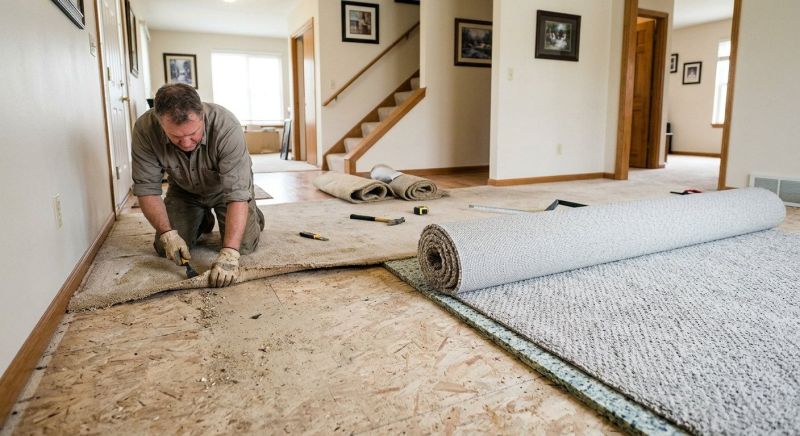 Basement Carpet Replacement in Old Bridge, NJ