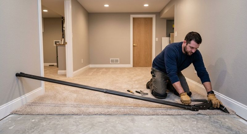 Basement Carpet Stretching in Freehold, NJ